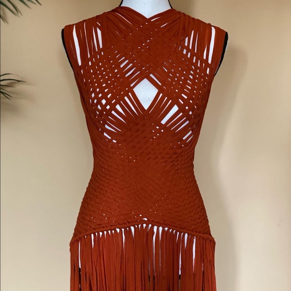 Handmade Macrame Crochet Weaved Dress - Picture 5 of 7